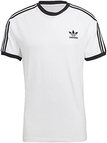 adidas Originals Men's Adicolor 3-stripes Tee, White/Black, Medium