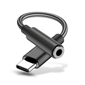 USB C to 3.5mm Audio Adapter, Type C to Aux Headphone Jack, Plug and Play, ...