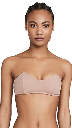 Fleur du Mal Women's Bandeau Bra, Tan, L