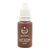BioTouch Permanent Makeup LIGHT BROWN Cosmetic Tattoo Ink Micro Pigment Color .5