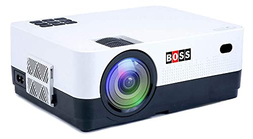 4K PROJECTOR Boss S13 Office/Home | Full HD Projector 4000 Lumens 1920X1080 with Miracast, WiFi Portable Smart Projector (White) 4K PROJECTOR Boss S13 Office/Home | Full HD Projector 4000 Lumens 1920X1080 with Miracast, WiFi Portable Smart Projector (White)
