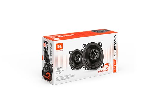 JBL Stage2 GEN2 45F Koaxial Lautsprecher Auto 100mm (4 Zoll): von Harman Kardon Car HiFi mit 40W RMS und 320W Max Einbaulautsprecher Auto Boxen Set - Paarweise