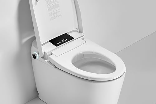 Faucet DFIF405W Smart Toilet, Inodoro inteligente todo en uno sin tanque con bidé, panel digital de control, blanco miniatura 6