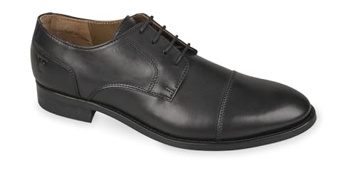 Valleverde Cordones clásicos para hombre 47800 en piel negra informal para primavera verano