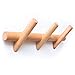 Modern Wall Mounted Coat and Hat Rack - 3 Hooks, Beautiful Wood Entryway Hanger with Pegs - Wooden Bedroom and Bathroom Robe Racks - Durable, Easy Assembly, Classic Design