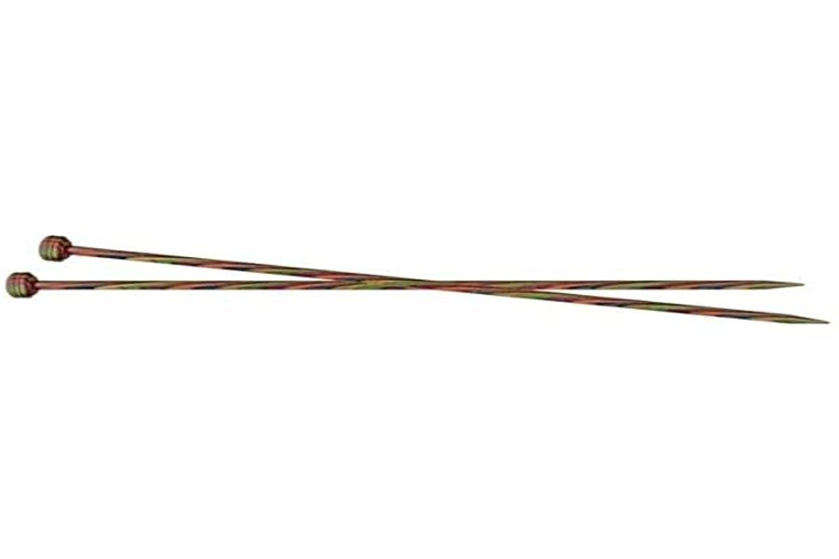 KnitPro KP20208 25 cm x 6.5 mm Symfonie Single Pointed Needles, Multi-Color