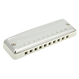 ABS Acier Inoxydable F Key Blues Harmonica, Harmonica Diatonique, Adolescents Adultes Débutants Enfants (Blanc) – Image 3