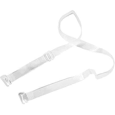 MAGIC BODYFASHION Women's Silicone Clear Bra Straps with Adjuster, 1.5 cm Cover