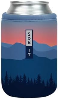 Sok It CanSok Sleeve for Beer & Soda Insulated Neoprene Cover (Blue Ridge, 12oz Can Sleeve)