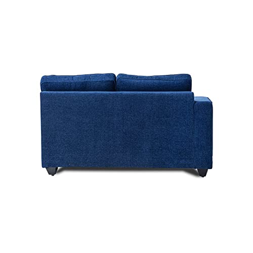 Image of Wakefit Malphino 2 Seater Sofa Set | 3 Year Warranty | Wooden, Napper - Cobalt Blue
