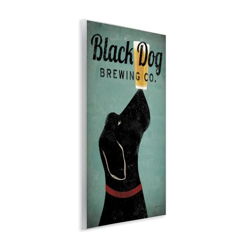 Image of Black Dog Brewing Antique, 10 x 15 Inch Mounted Print on Wall Plaque