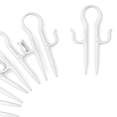 Choppik - White 2-in-1 Sturdy Food Safe Plastic Picks and Chopsticks for Cocktails