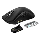 ATTACK SHARK V8 Wireless Gaming Mouse, 59g Lightweight BT/2.4G Wireless/Wired Mouse, PixArt PAW3950MAX Gaming Sensor, 8K Polling,42000 DPI,Coiled Cable,Office Mice for PC/Win/Mac(Black)