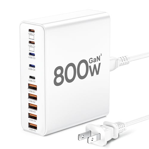 Station de charge rapide GaN III 380W pour alimenter dix appareils simultanément à la maison
