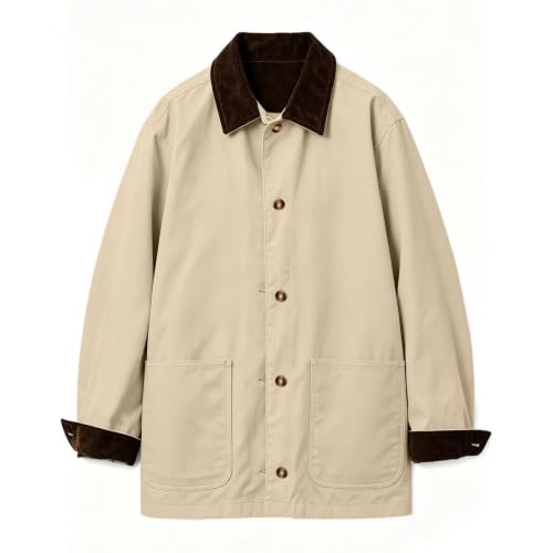 SHAOBGE Barn Jackets for Women Oversized Fall Fashion Coat Khaki Small - image 4