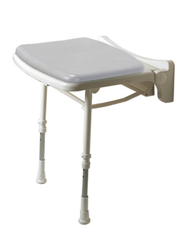 AKW Standard Padded Fold Up Shower Seat, Gray