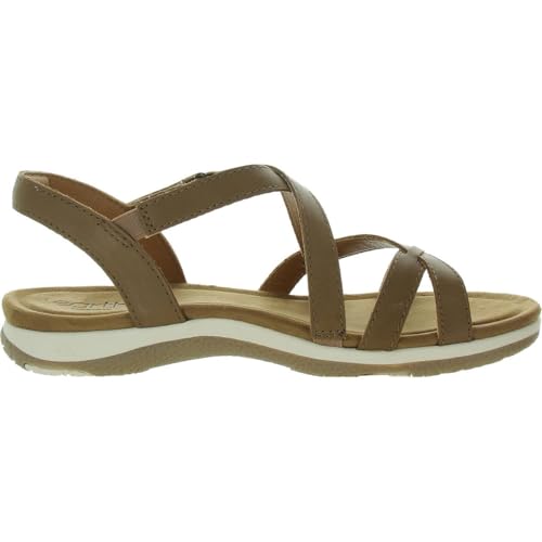 Earth Origins Women's Tan Sterling Adjustable Slingback Sandals 9.5 (C,D,W)
