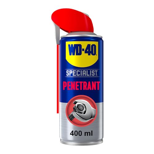 WD-40 Specialist Penetrant Spray 400ml Rust Penetrating Oil Spray for Loosening Rusted Nuts & Bolts Hinges Locks and Gears Rust Prevention Smart Straw Included