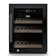 Caso WineExclusive 12 Weinkühlschrank für 12 Flaschen, 1 Zone, 5–20 °C, Kompressor, UV-Glas, Touch-Bedienung, leise, LED, Holzregale, abschließbar, Lüfter, Glasfront, Innenbeleuchtung