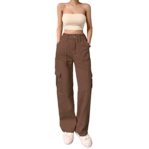 Oniissy Y2K-Hose mit hoher Taille Baggy High Waist Jeans für Damen,...