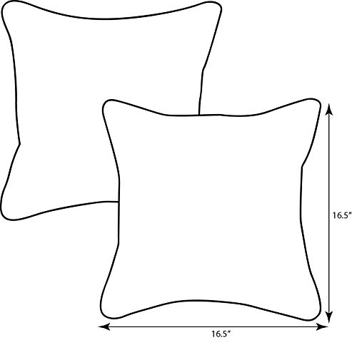 Pillow Perfect Bright Floral Outdoor Throw Accent Pillow Plush Fill, Weather, And Fade Resistant, 16.5" X 16.5", Blue/Green Copeland 2 Count #TOP3