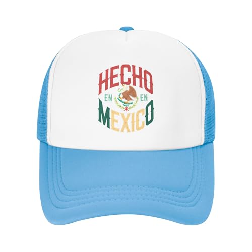 Cinco de Mayo Trucker Hats Mexican Fiesta Baseball Cap for Kids Boys Girls Snapback Mesh Back Adjustable Caps - Sky Blue