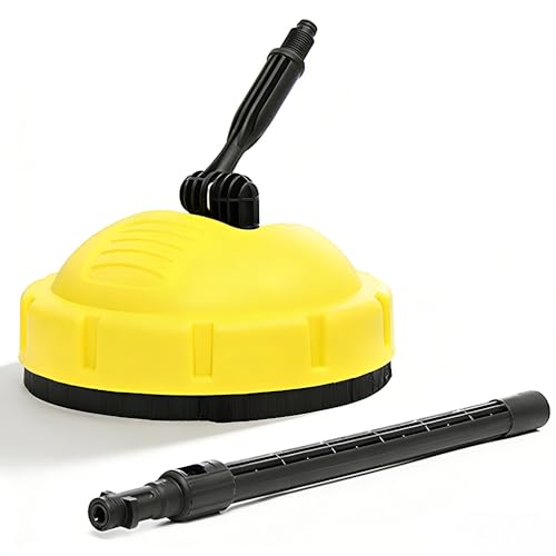 NAVESO Accesorio limpiador de patio para Karcher K1-K7, cabezal limpiador de patio con mango largo, accesorio limpiador de patio a presión, limpiador de superficies versátil para limpieza de terraza