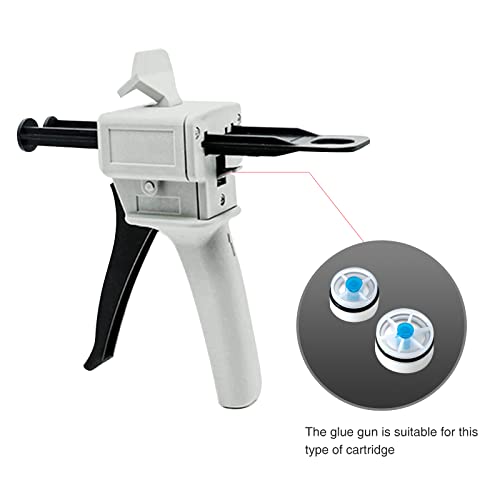 2Pcs Dispenser Gun 50ml 11,21 AB Cartridges Epoxy Gun, Adhesive