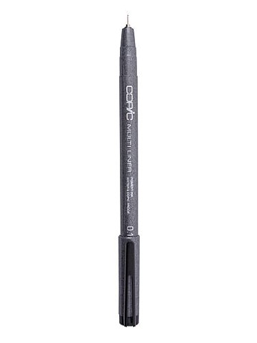 Copic Multiliners 0.1 Black [Pack of 6 ]