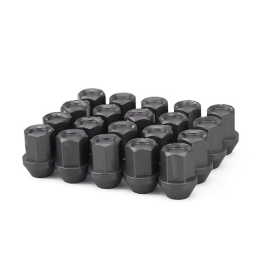 Tuercas de rueda de aluminio premium de 19mm para llantas Hyundai i20 color Gun Black
