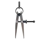 Divisor de acero ajustable con cerradura de 6 pulgadas, brújula de trabajo de cuero de precisión, madera y metal para círculos, arcos y mediciones