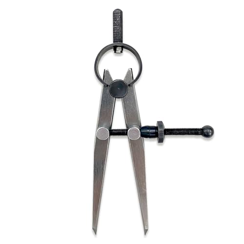 6-Inch Adjustable Lockable Steel Divider – Precision Leather, Wood & Metal Working Compass for Circles, Arcs, and Measurements