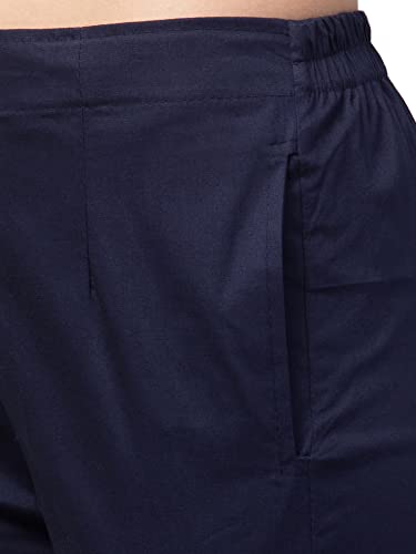 Image of Qute Women's Regular Fit Cotton Blend Casual Trousers (Pack of 1)