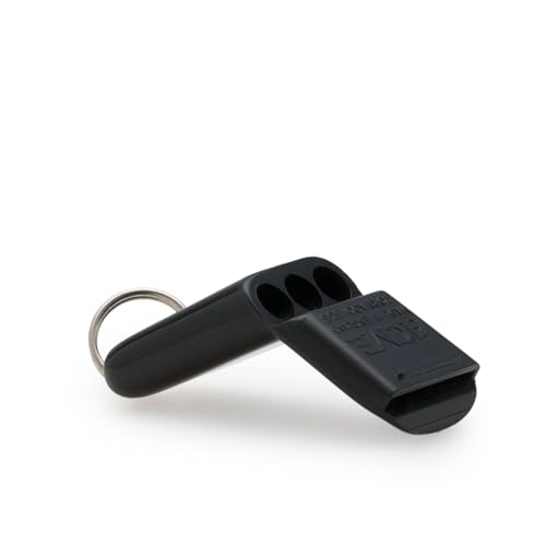 Genuine ACME Professional Quality BPA Free Plastic No. 635 Tornado AIRFAST Whistle, medium sized, High-pitch, pealess, 117 dBA, Designed and Made in The UK. Black