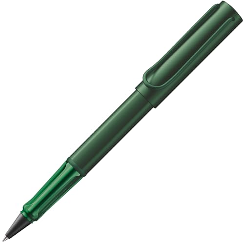 Lamy AL-star pine Tintenroller - leichter Stift mit transparenten, ergonomischen Griff & Strichbreite M - Gehäuse aus Aluminium – mit Tintenrollermine M 63 Strichbreite M in schwarz