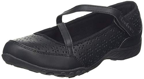 Skechers Girls' Breathe-Easy Mary Janes, Black (Black Bbk), 4 UK 37 EU