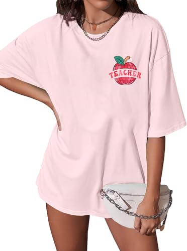 Teacher Shirt Women Teachers T-Shirt: in My Teacher Era Shirt Oversize Preschool Kindergarten Teaching Life Tees Tops4