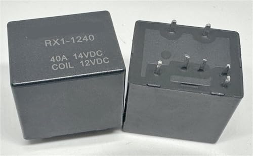 Relé RX1-1240 con terminales de 8mm y soporte de 40A robusto