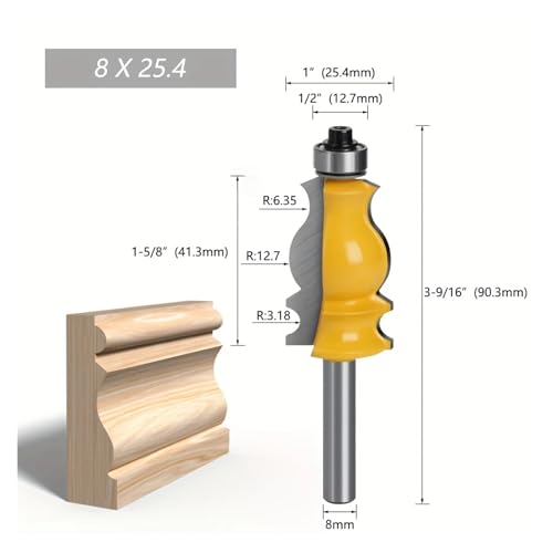 Fresa burr para madera con vástago de 8 mm miniatura 2