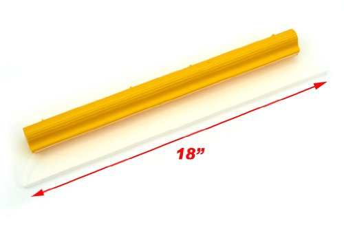 One Pass Classic 18" Waterblade Silicone T-Bar Squeegee Yellow with XL Micro Fiber Towel