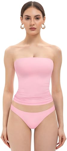 Image of MIRITY Y2K Sexy Double Lined Tube Top for Women - Basic Summer Going Out Tank Tops