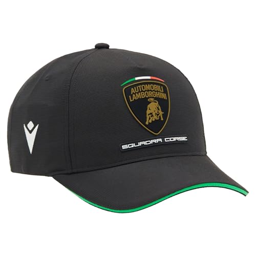 Macron Automobili Lamborghini Squadra Corse Team Baseball Cap (Black)
