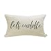 Meekio Farmhouse Pillow Covers with Let’s Cuddle Quote 12 x 20 inch Farmhouse Rustic Décor Lumbar Pillow Covers with Saying Housewarming Gifts Family Room Décor