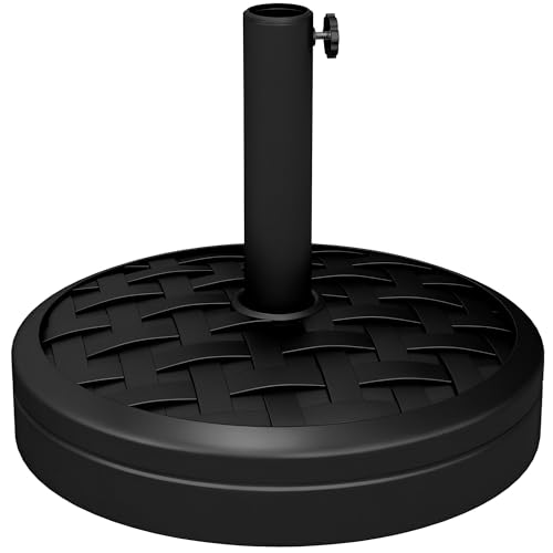 Support de parasol rond lesté 18 kg Outsunny avec bague d'adaptation - 2
