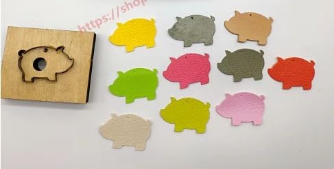 Amazon.co.jp: かわいい ブタの抜き型 パンチ 型紙 レザークラフト
