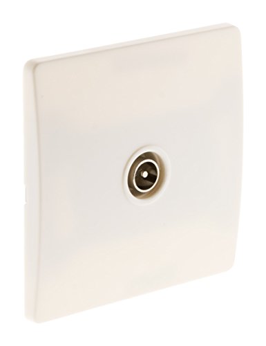 Zenitech Prise TV Ø9,52mm vis + Griffes - Blanc - Diwone