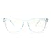 Rectangle Keyhole Plastic Horn Rim Blue Light Filtering Computer Glasses Blue