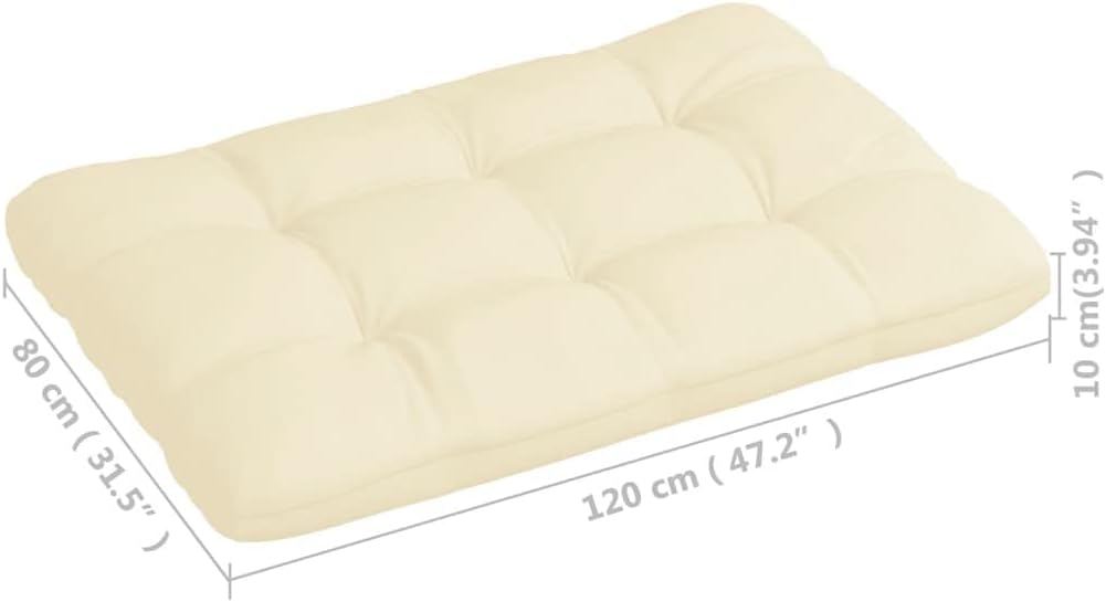 Pallet Sofa Cushion,Meditation Pillow,Floor Cushion,Leisure Seat Cushion,Gaming Chair Cushion,Decor Your Living Room, Sofa, Car, Seat,Bistro, Coffee House, Cream 47.2"x31.5"x3.9"