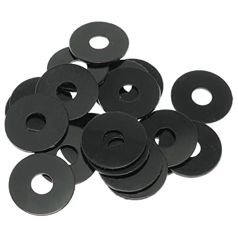 Round Body Washer RLECS 20PCS M6.5x20x1 Black RC Body Gaskets Backup Ring for 1/10 Scale HPI HSP RC Cars Trucks Buggy Body Shell Mount Replacement 1815 Cover