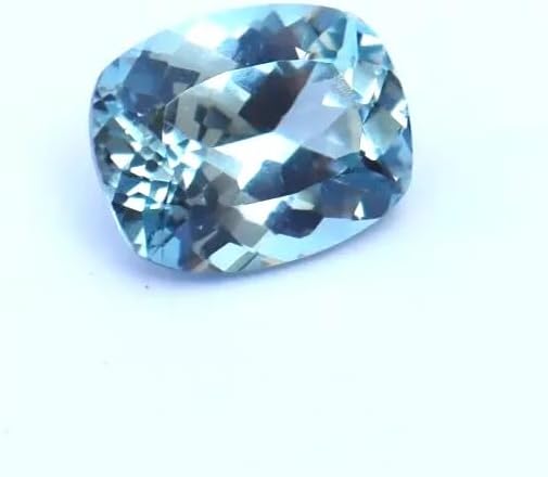 Certified Natural 8.80 Ct+ Santa Maria Blue Aquamarine Cushion Cut Loose Genuine Gemstone Birthstone – Premium Collectible Stone Custom Jewelry Making